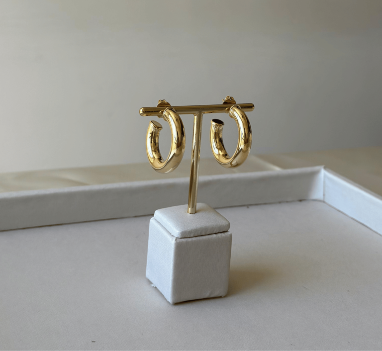Argola Tubo Dourada