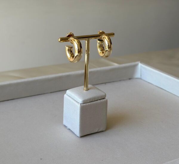 Argola Tubo Dourada [P]