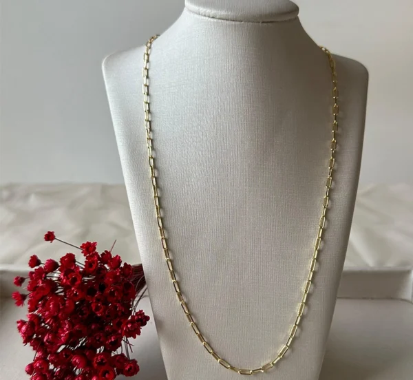 colar longo cartier dourado