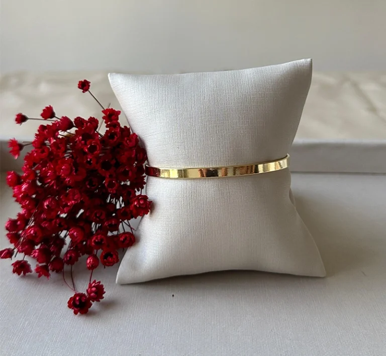 bracelete dourado liso