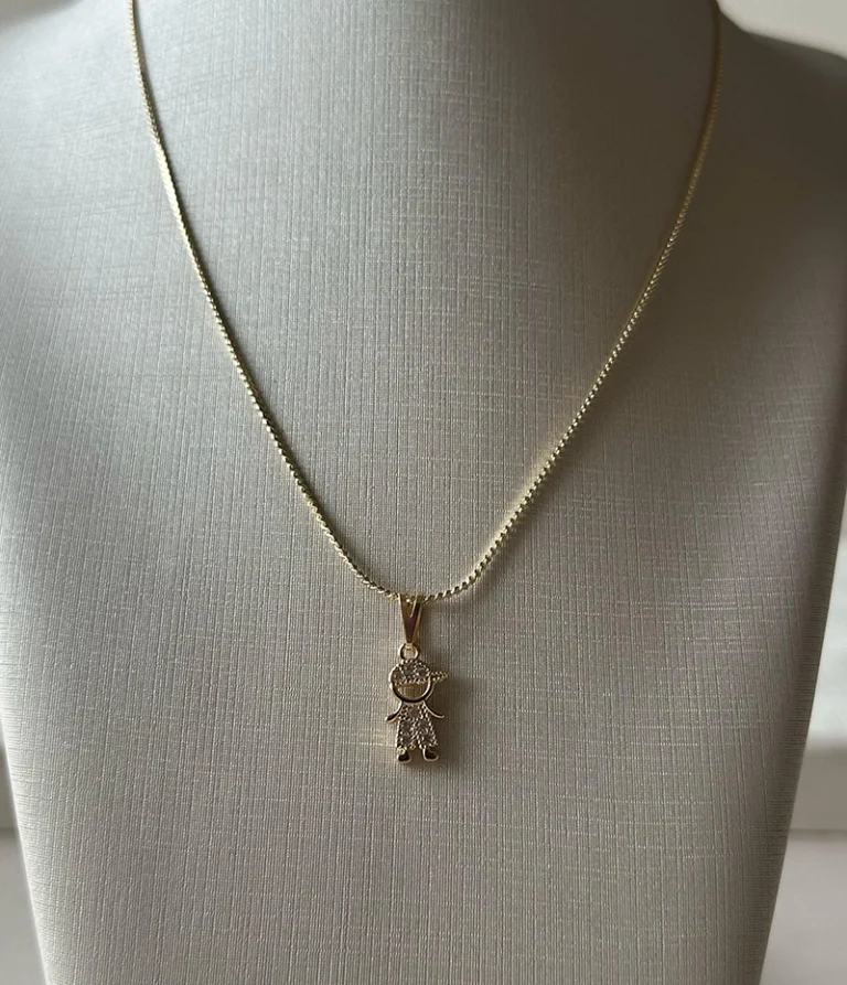 Colar Minimalista Pingente Mãe de Menino