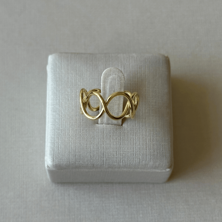 Anel Fio Circular Regulável – Banho Ouro 18K