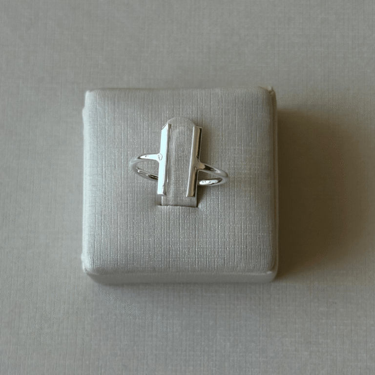 Anel Palito Regulável – Banho Ródio Prata