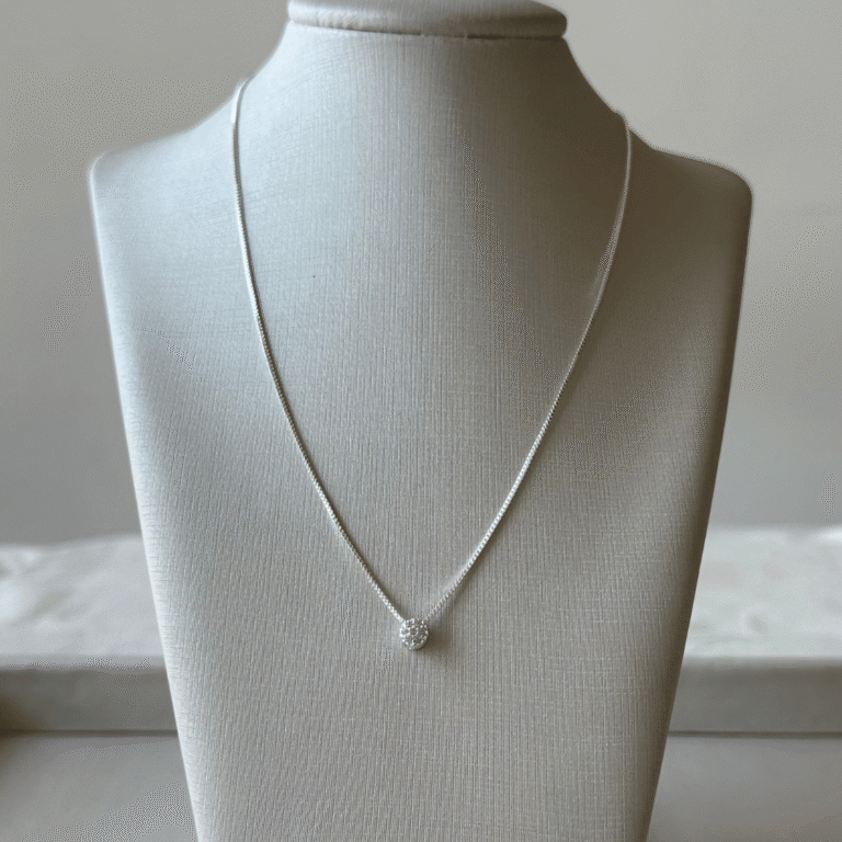 Cordão Ponto de Luz Cravejado de Zircônia – Banho Ródio Prata – Tamanho 40 cm