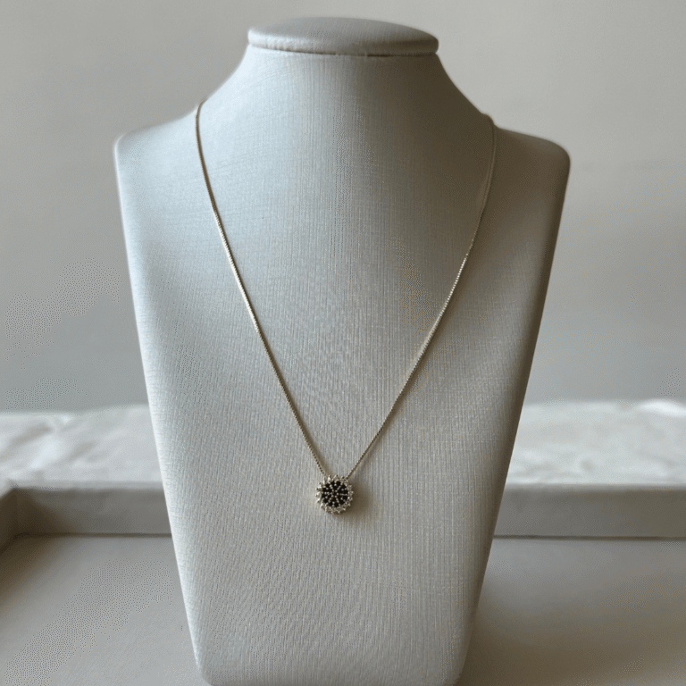 Cordão Bola Cravejada com Zircônia – Banho Ouro 18K – Tamanho 40 cm