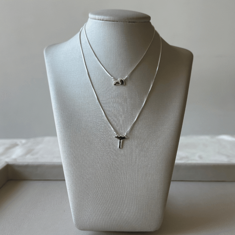 Cordão Escapulário Cristo Redentor e Corcovado – Banho Ródio Prata